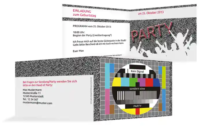 Einladungskarte Geburtstag Testbild