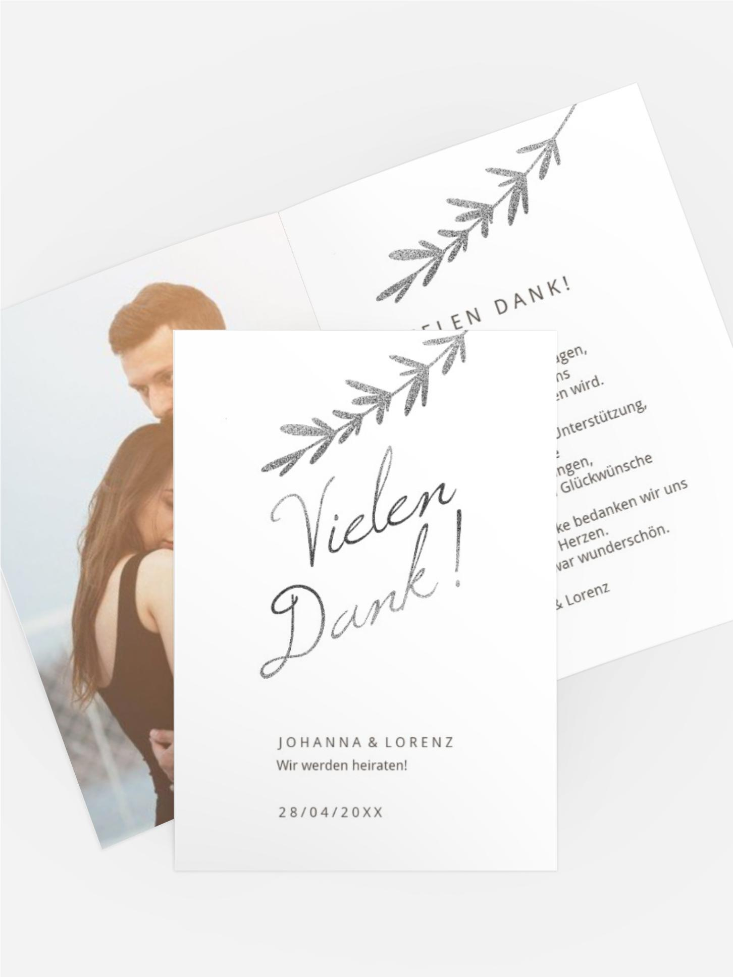 Dankeskarte Goldenes Gestrüpp