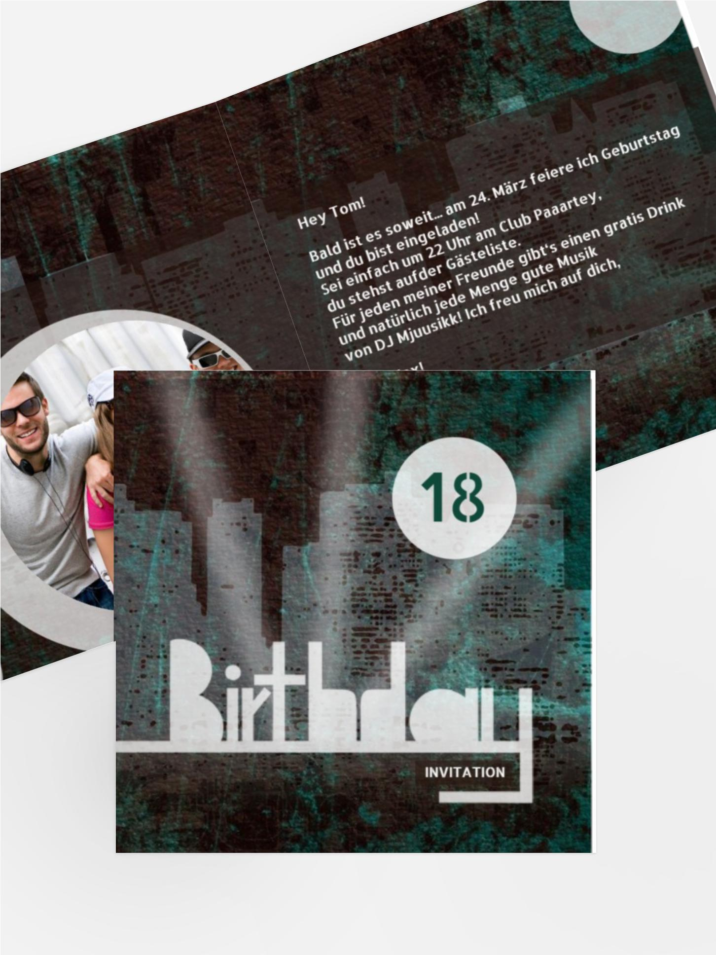 Einladung zum 18. Geburtstag City Lights Foto 18