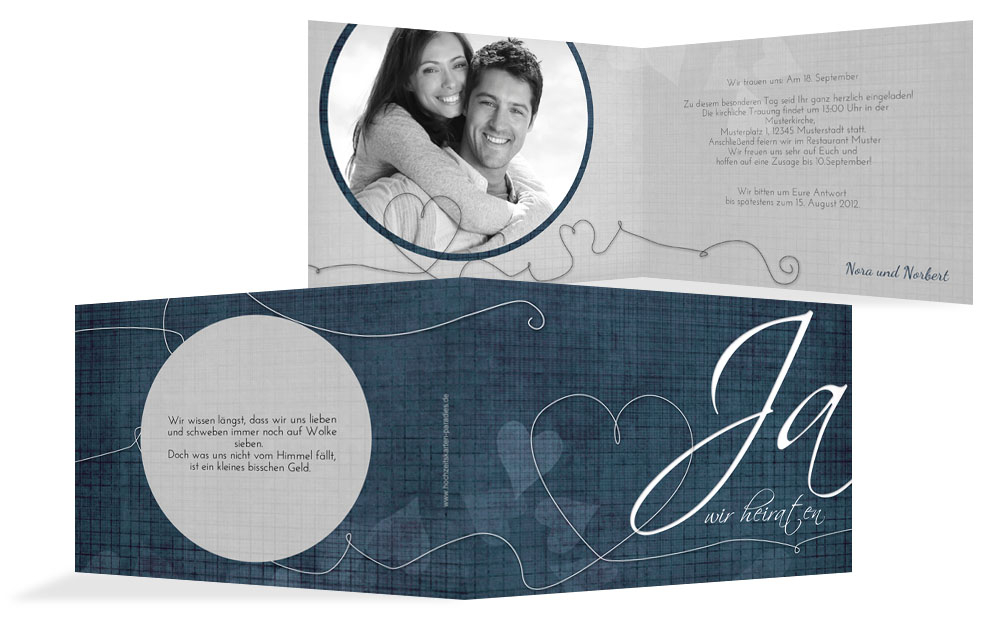 Hochzeitseinladung ewiges Band
