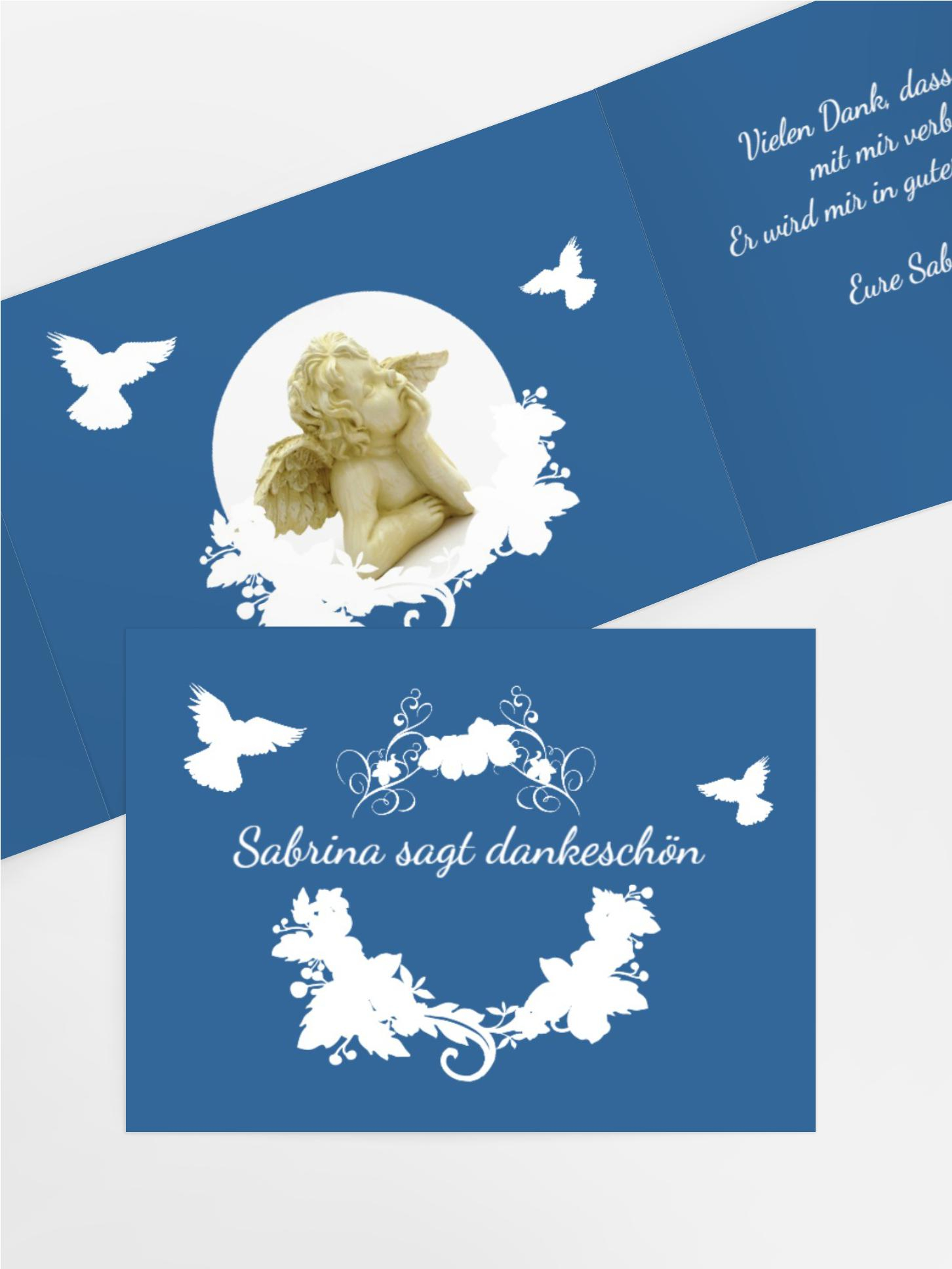 Dankeskarte Konfirmation Vogel