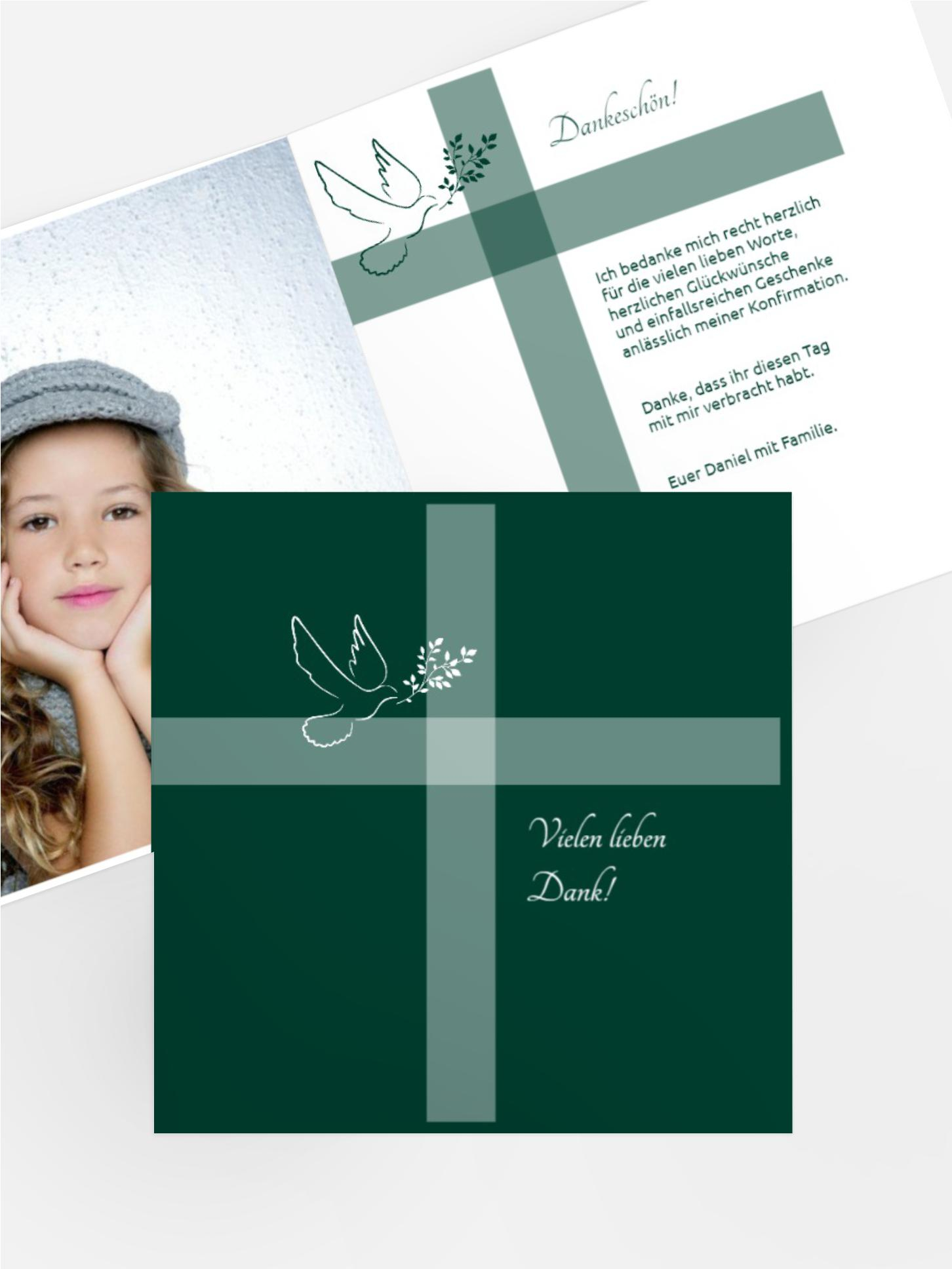 Dankeskarte zur Konfirmation Glaubensbote
