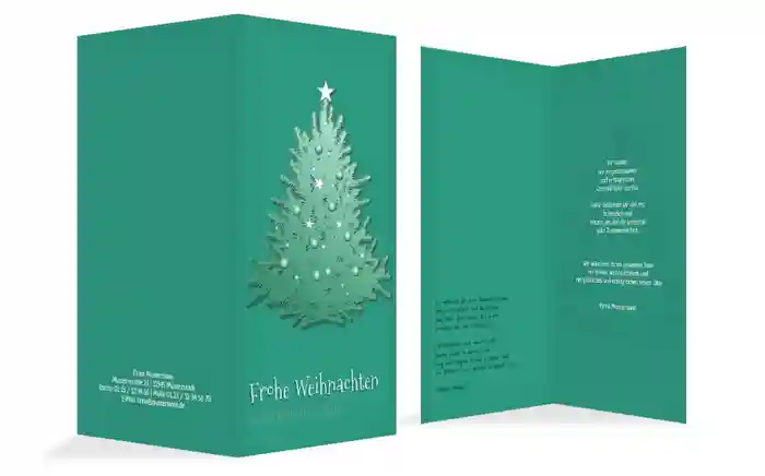 Weihnachtsgrußkarte Geschäftlich geschmückter Baum