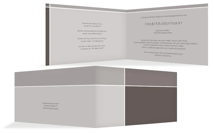 Dankeskarte discreet cross quer