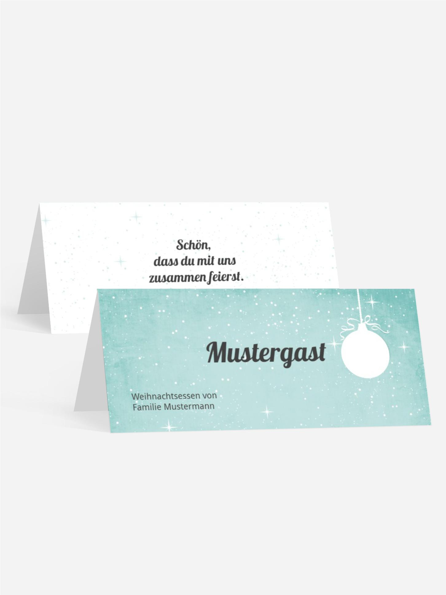 Tischkarte Weihnachten Sternenglanz
