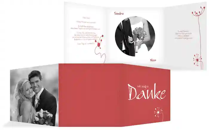 Dankeskarte abstrakte Blumen