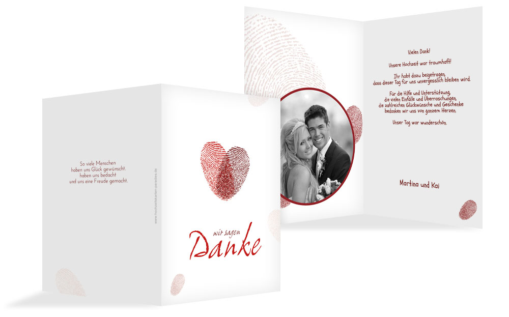 Hochzeit Danke Fingerprint