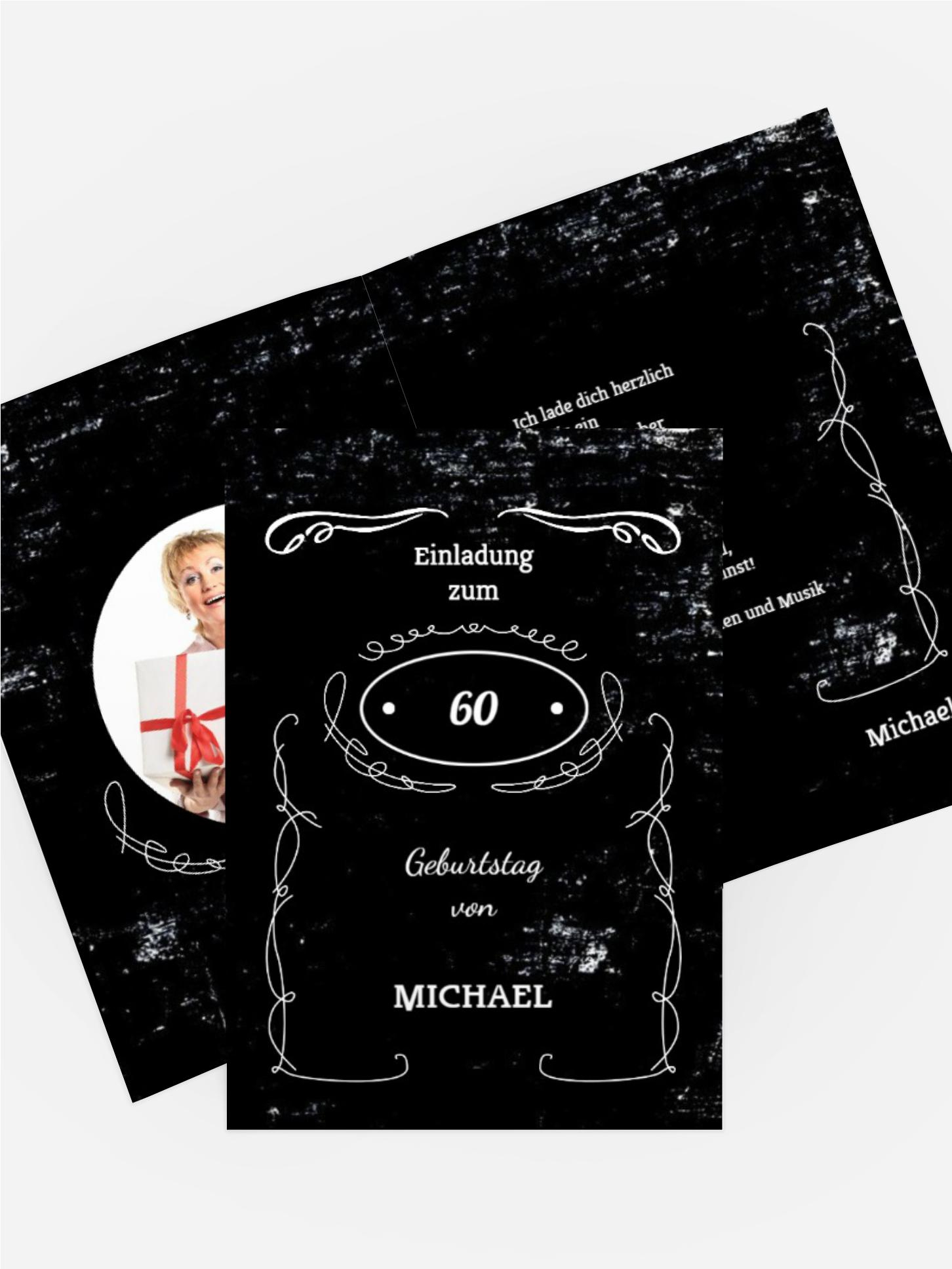 Geburtstagseinladung 60 Jackcard Foto