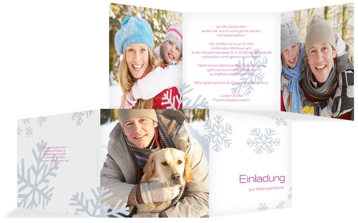 Weihnachtseinladung Privat Schneesturm Weihnachtseinladung Privat Schneesturm