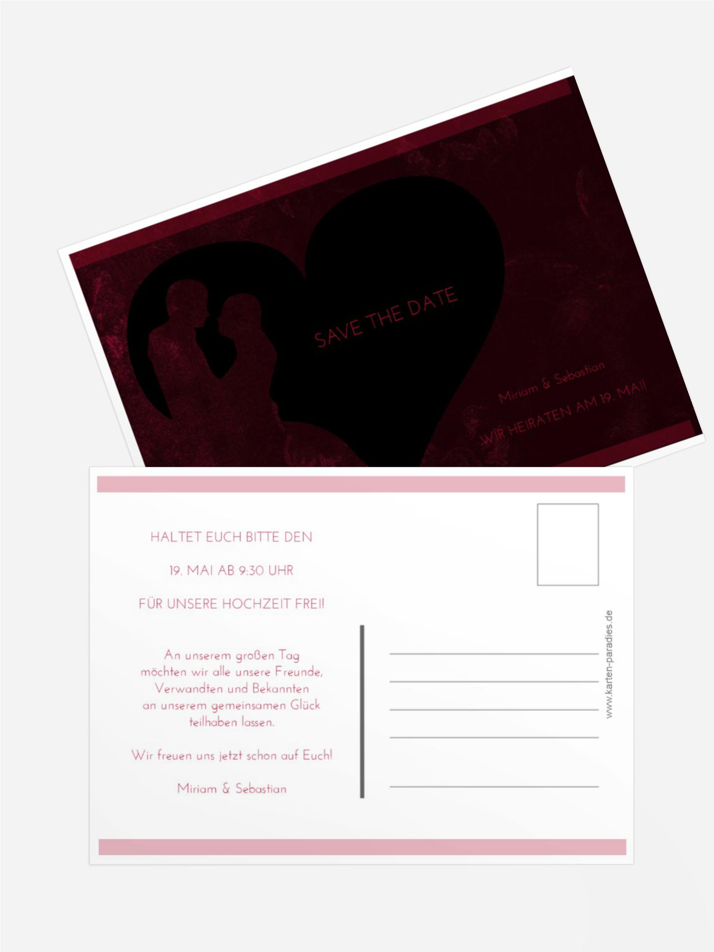 Save The Date Hochzeit Liebespärchen
