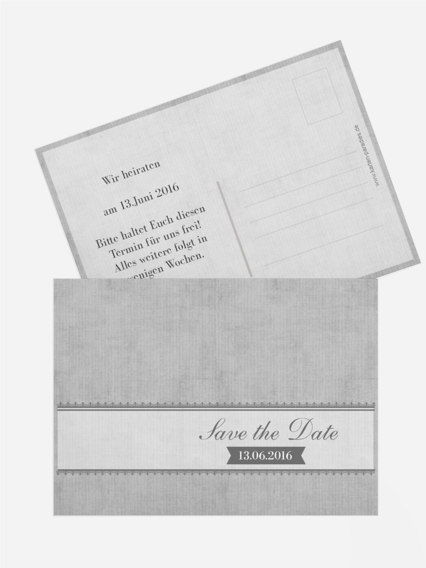 Save the Date Vintage Spitzenbordüre