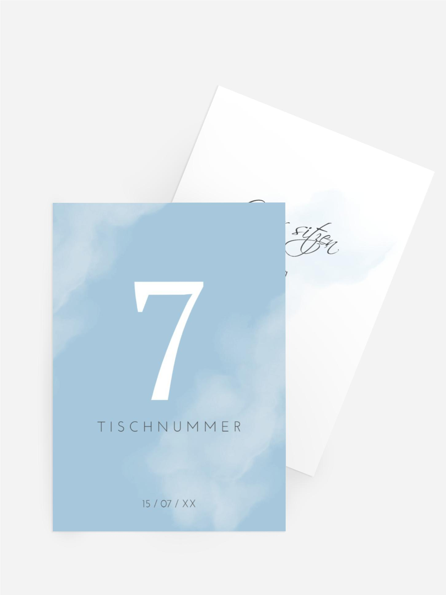 Tischnummer Hochzeit Fly together