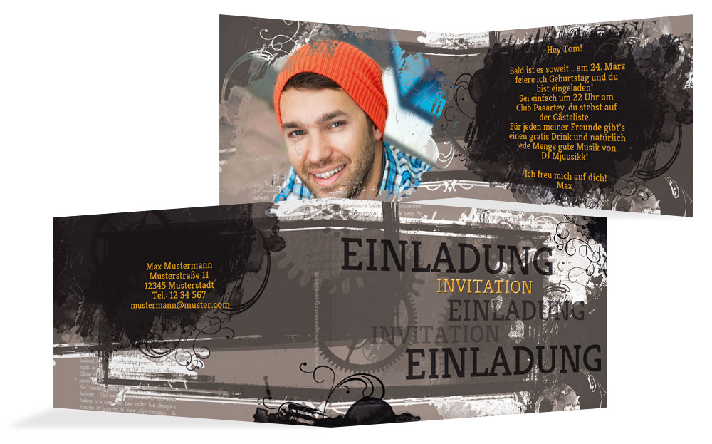 Geburtstagseinladung Harmonische Unruhe Foto Geburtstagseinladung Harmonische Unruhe Foto