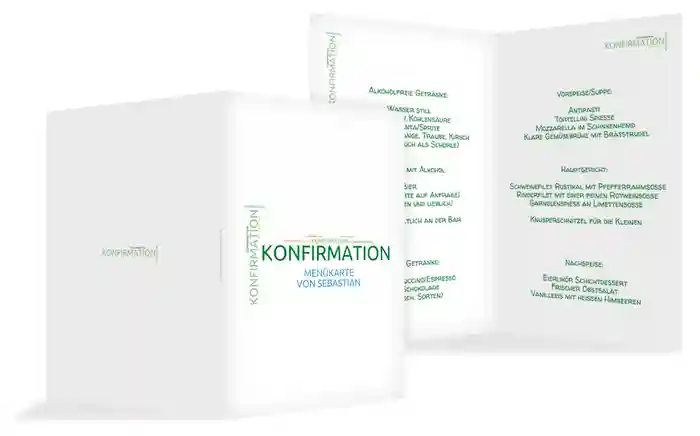 Menükarte Konfirmation Script