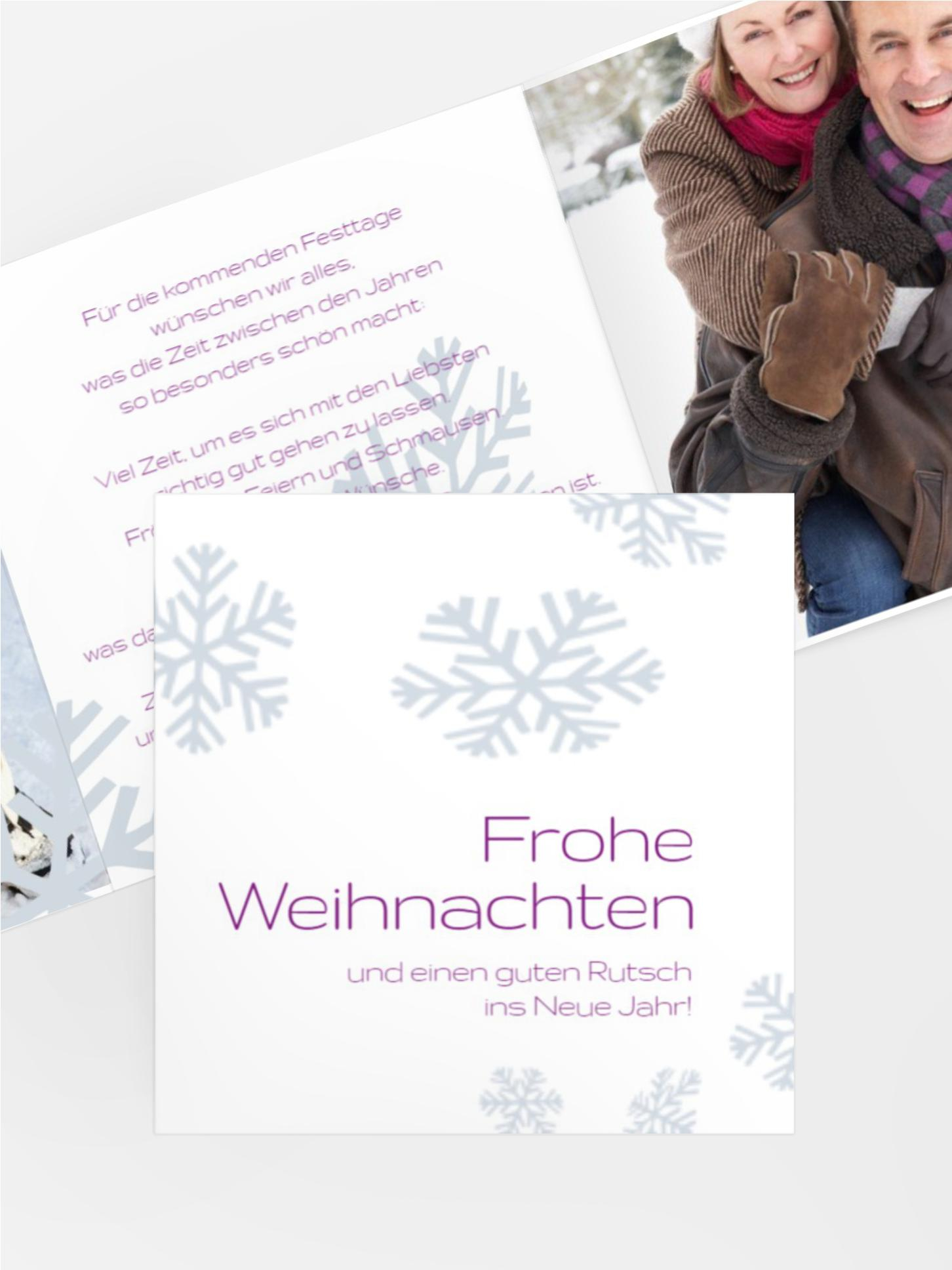 Weihnachtsgrußkarte Privat Schneesturm