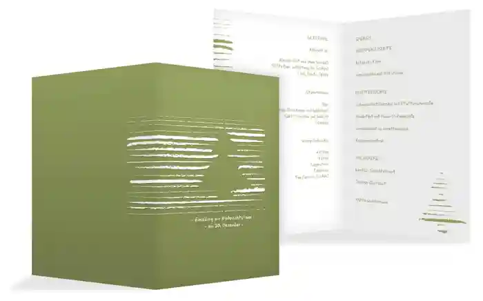 Weihnachts Menükarte Kreidentanne