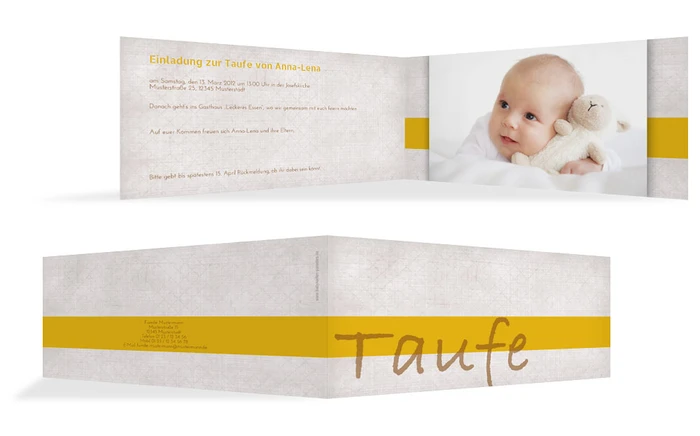 Taufkarte simply classic