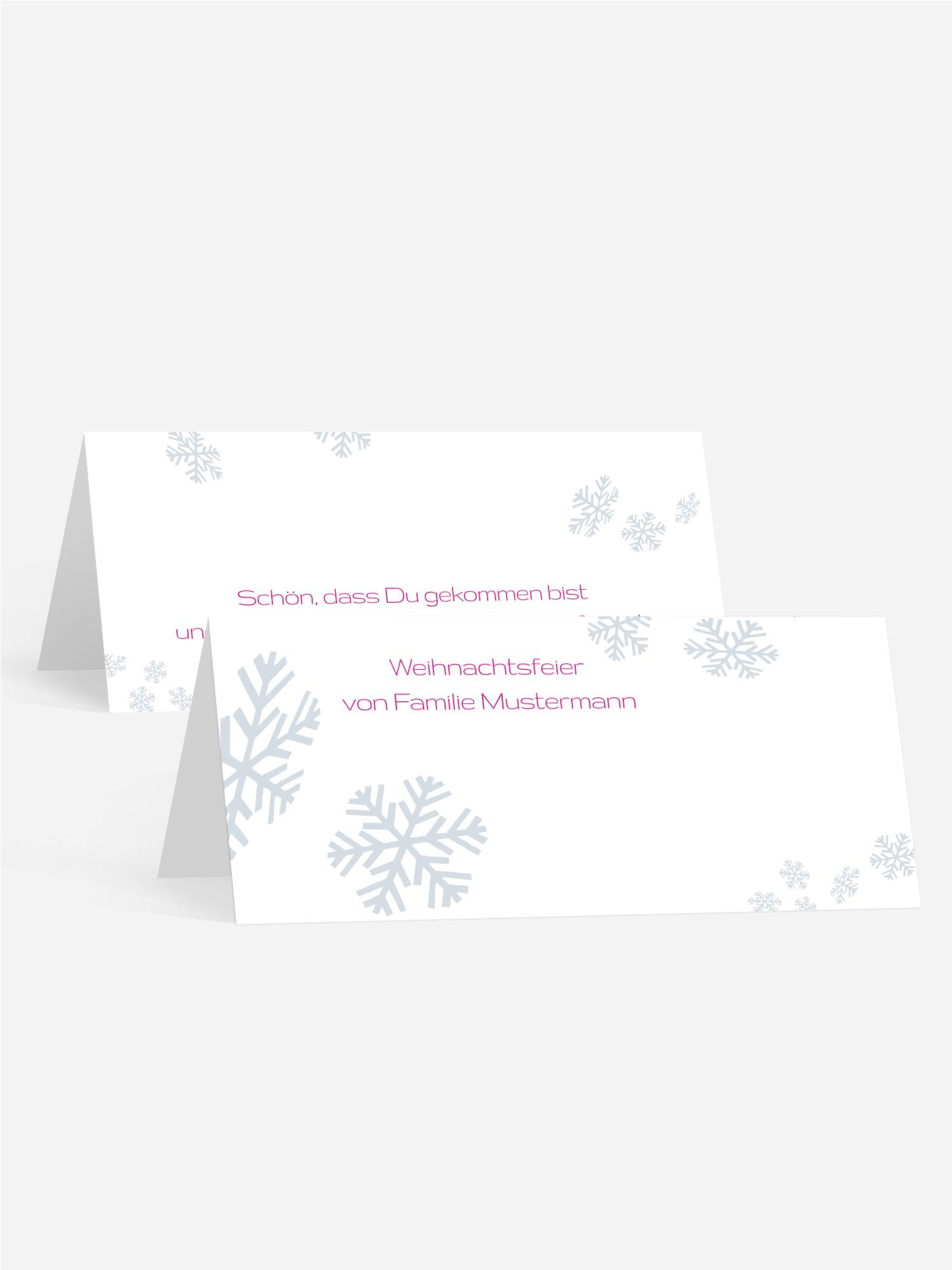 Weihnachtstischkarte Schneesturm