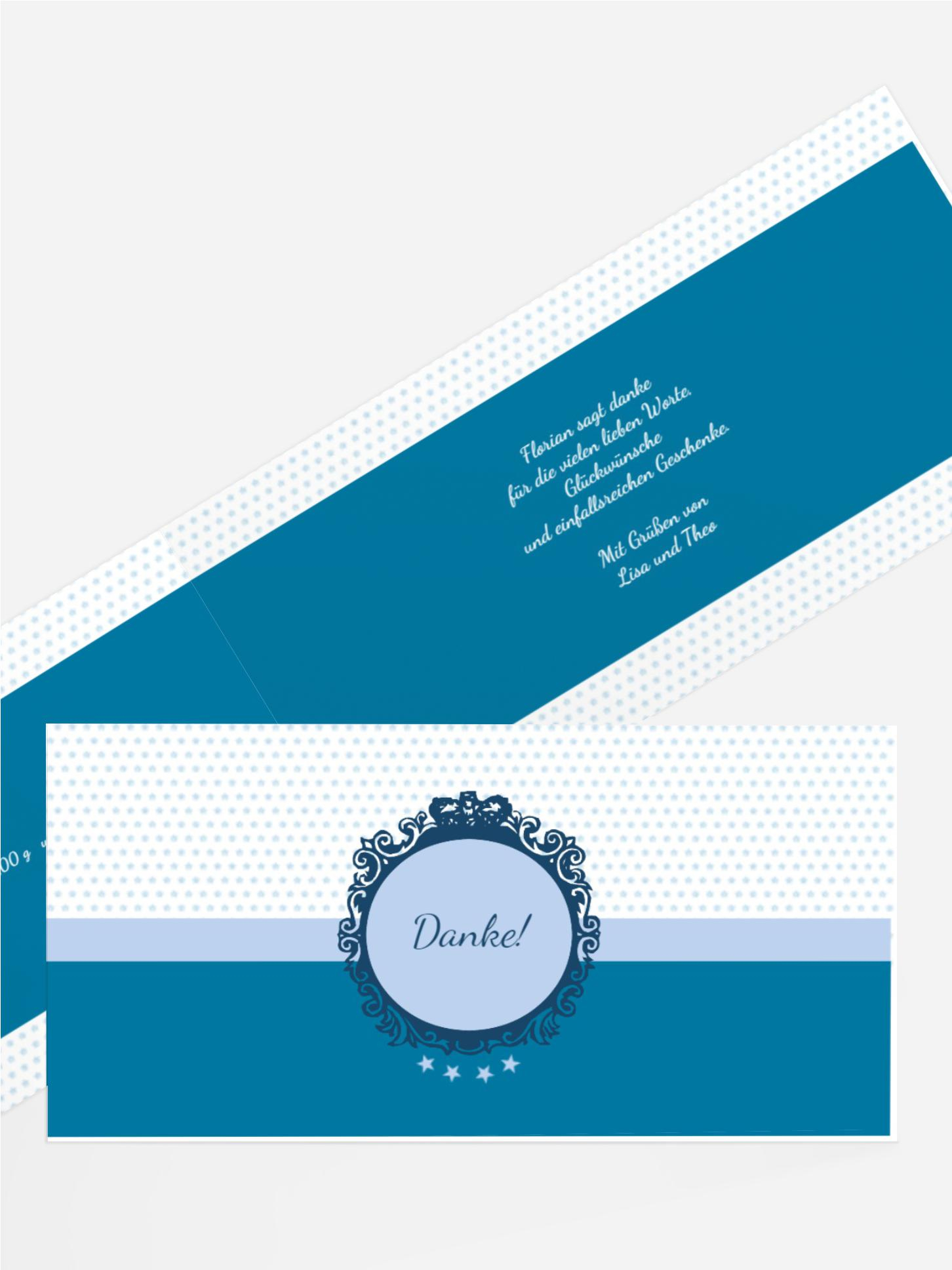 Dankeskarte Geburt Sternchen