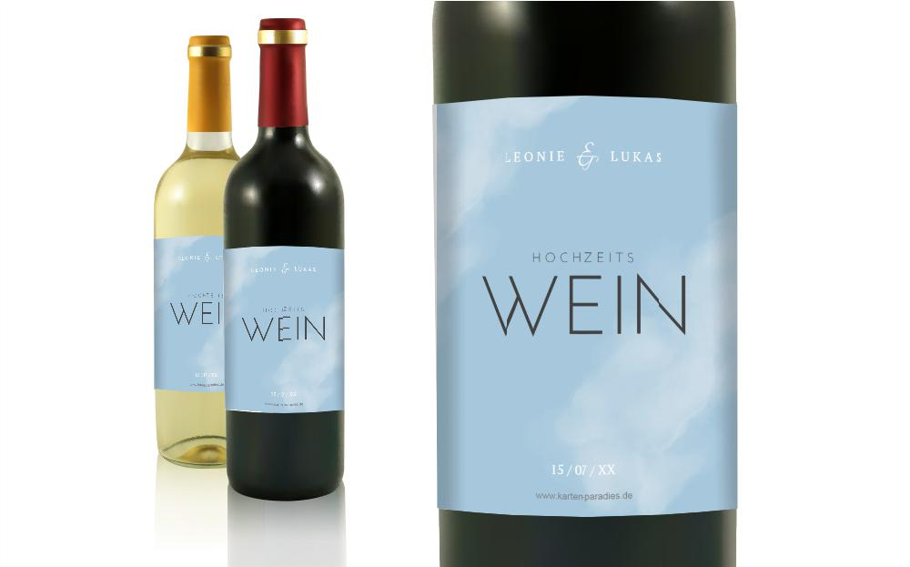 Flaschenetikett Hochzeit fly together