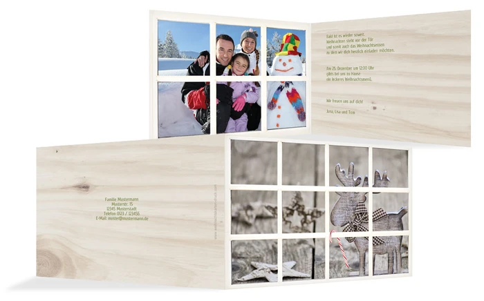 Weihnachtseinladung Privat Holzelch