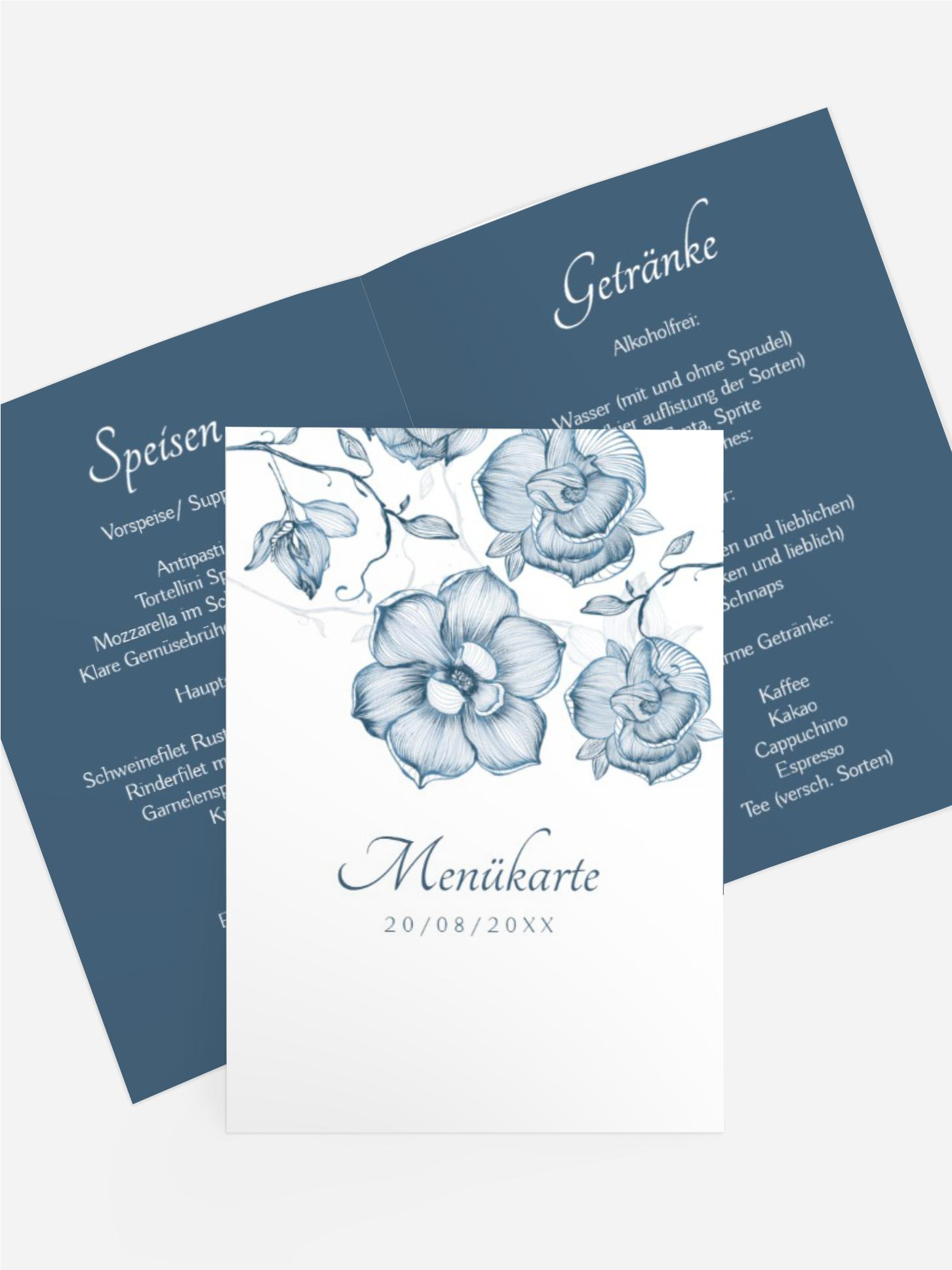Menükarte Blumenhimmel