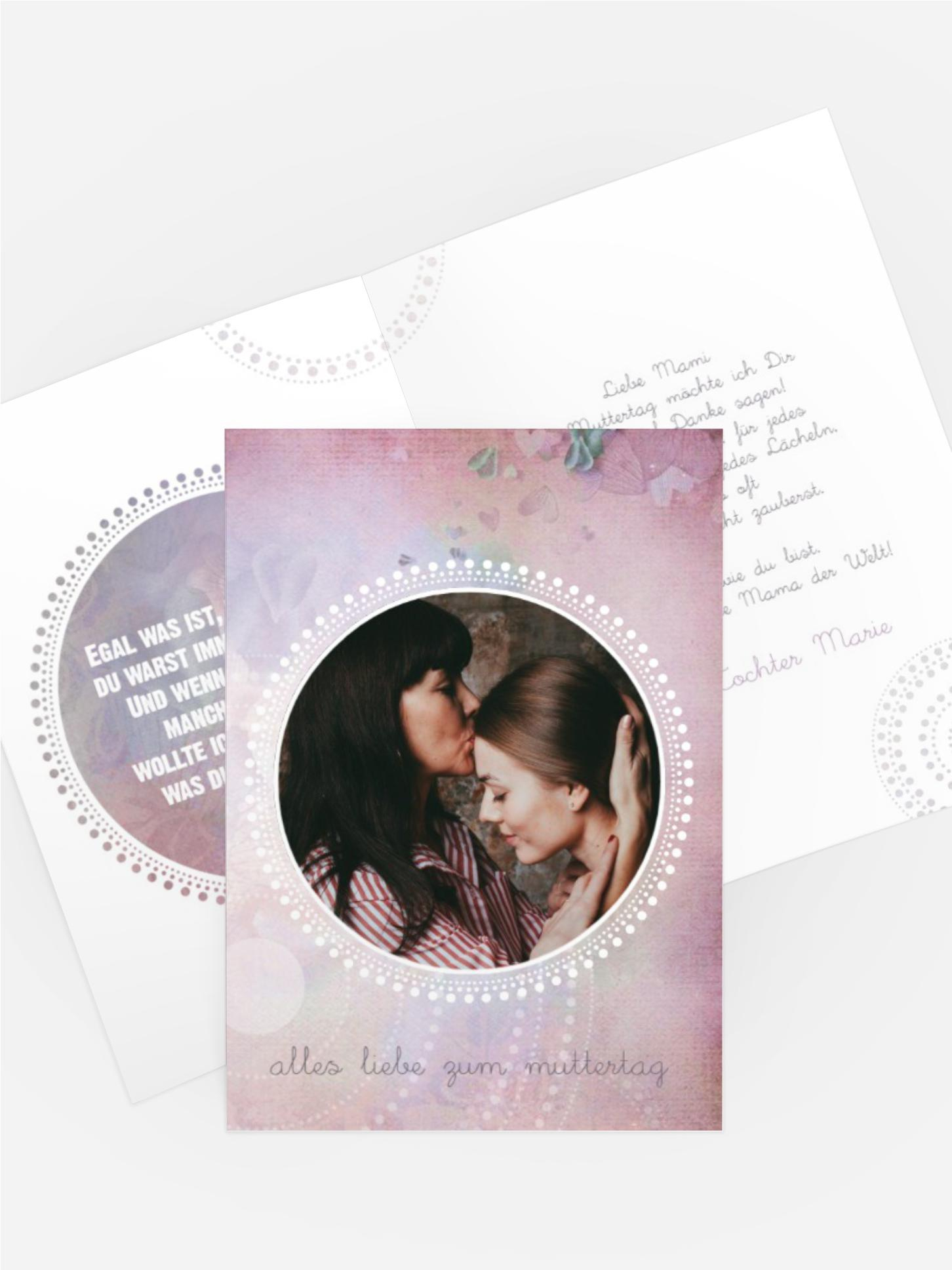 Karte für Muttertag Bohemian
