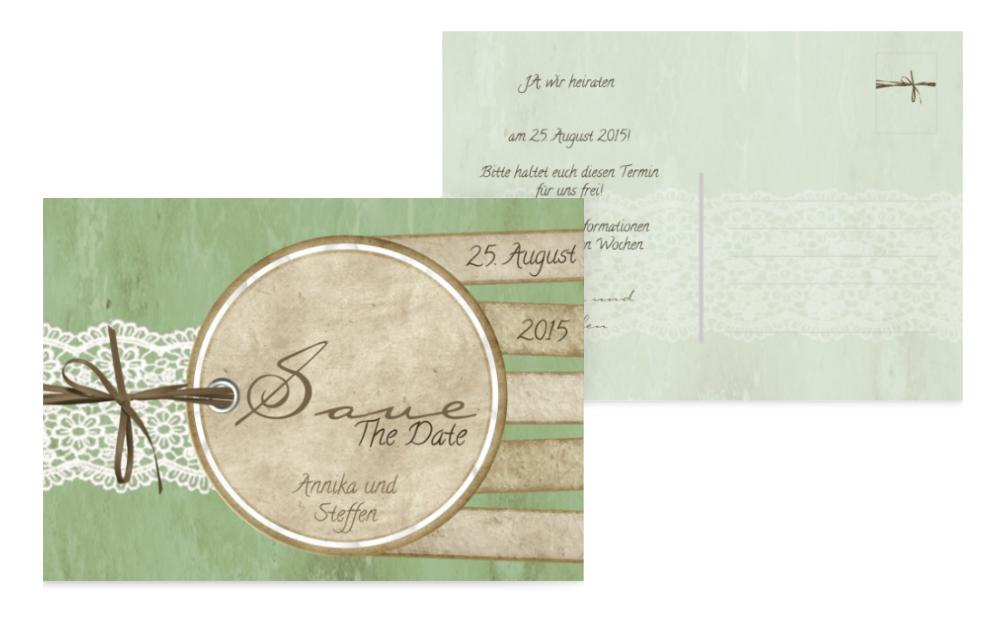 Save the Date Vintage Lace Save the Date Vintage Lace