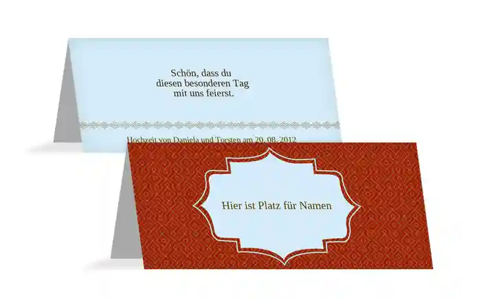 Tischkarte Harmonie
