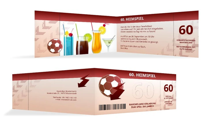 Geburtstagseinladung Heimspiel 60 Foto Geburtstagseinladung Heimspiel 60 Foto