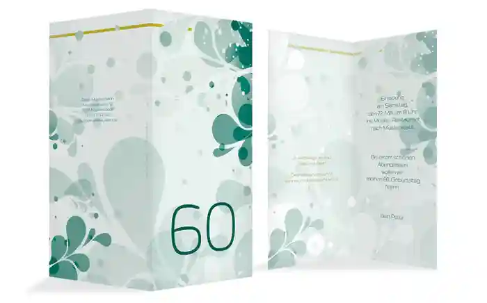 Geburtstagskarte Einladung Floral 60