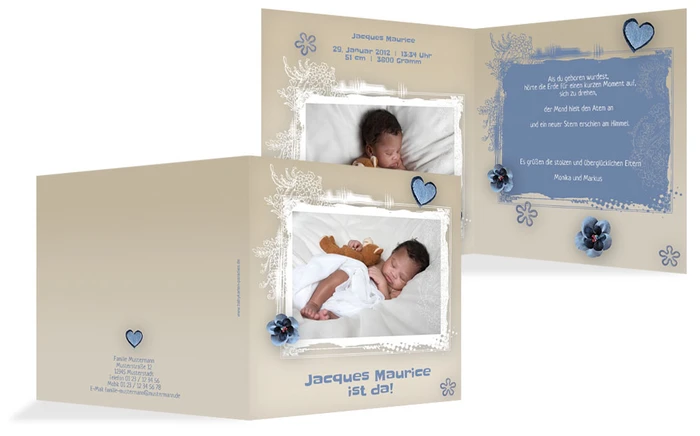 Geburtskarte zarte Blüte Geburtskarte zarte Blüte