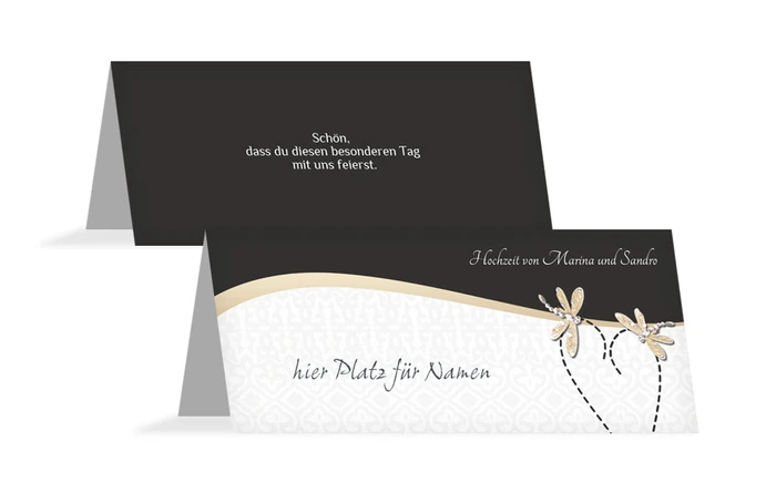 Tischkarte Unzertrennlich