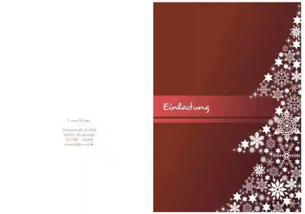 Weihnachts Einladungskarte geschäftlich Sternenbaum