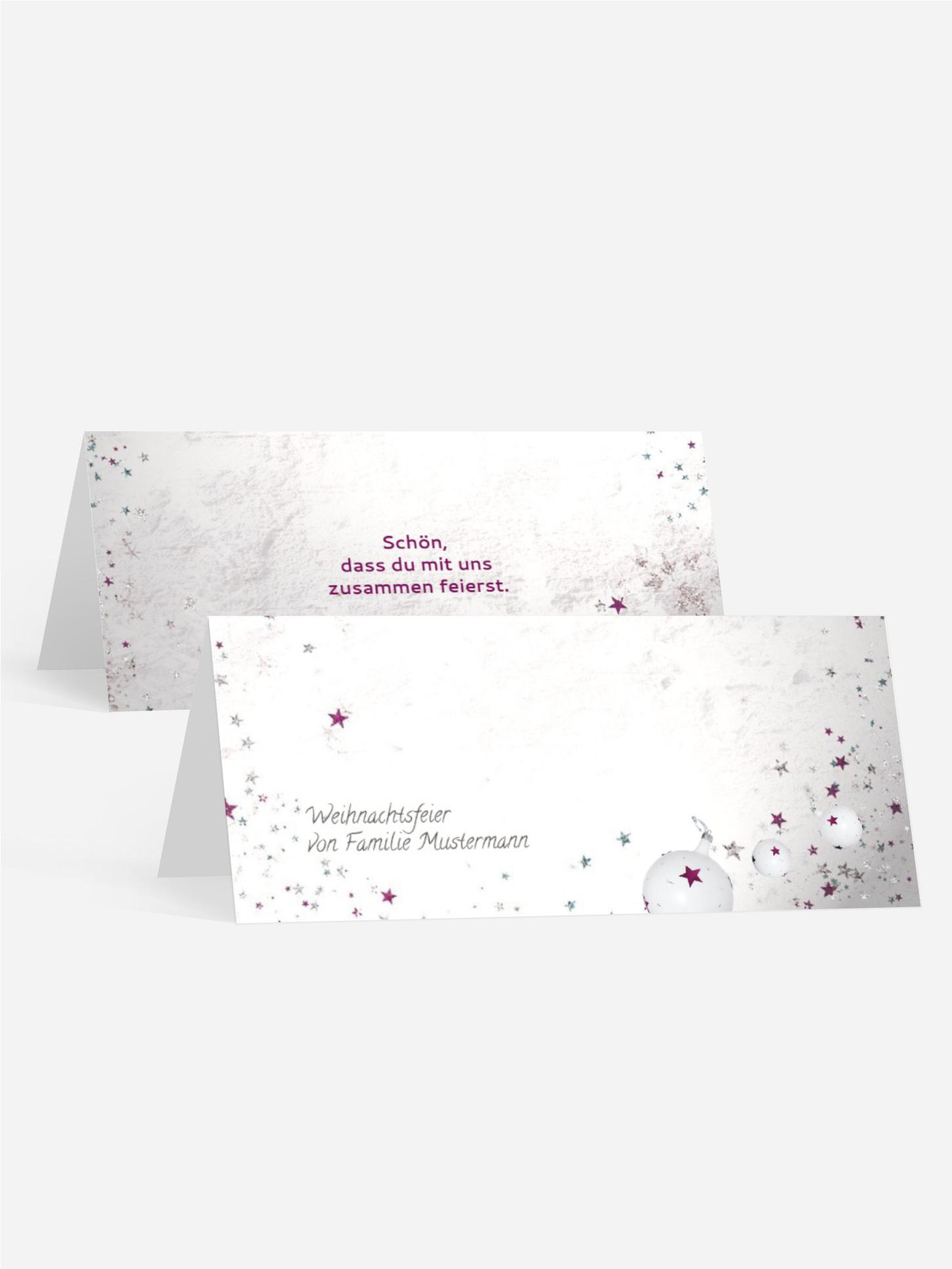 Weihnachtstischkarte Sternenstaub