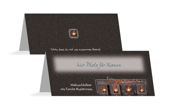 Tischkarte Weihnachten Adventszeit