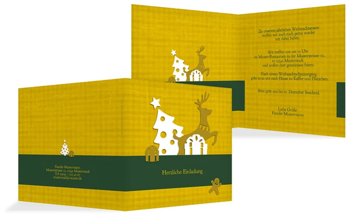 Weihnachtseinladung Privat Geschenke
