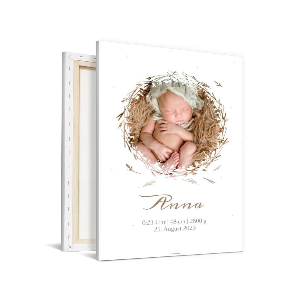 Wandbilder Baby Geborgenes Nest