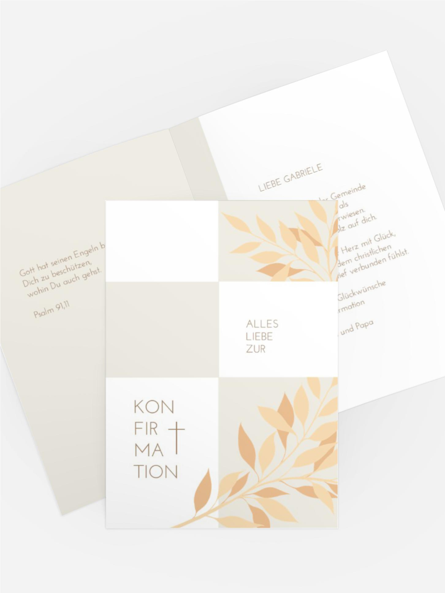 Glückwunschkarte Konfirmation Zarte Blüte