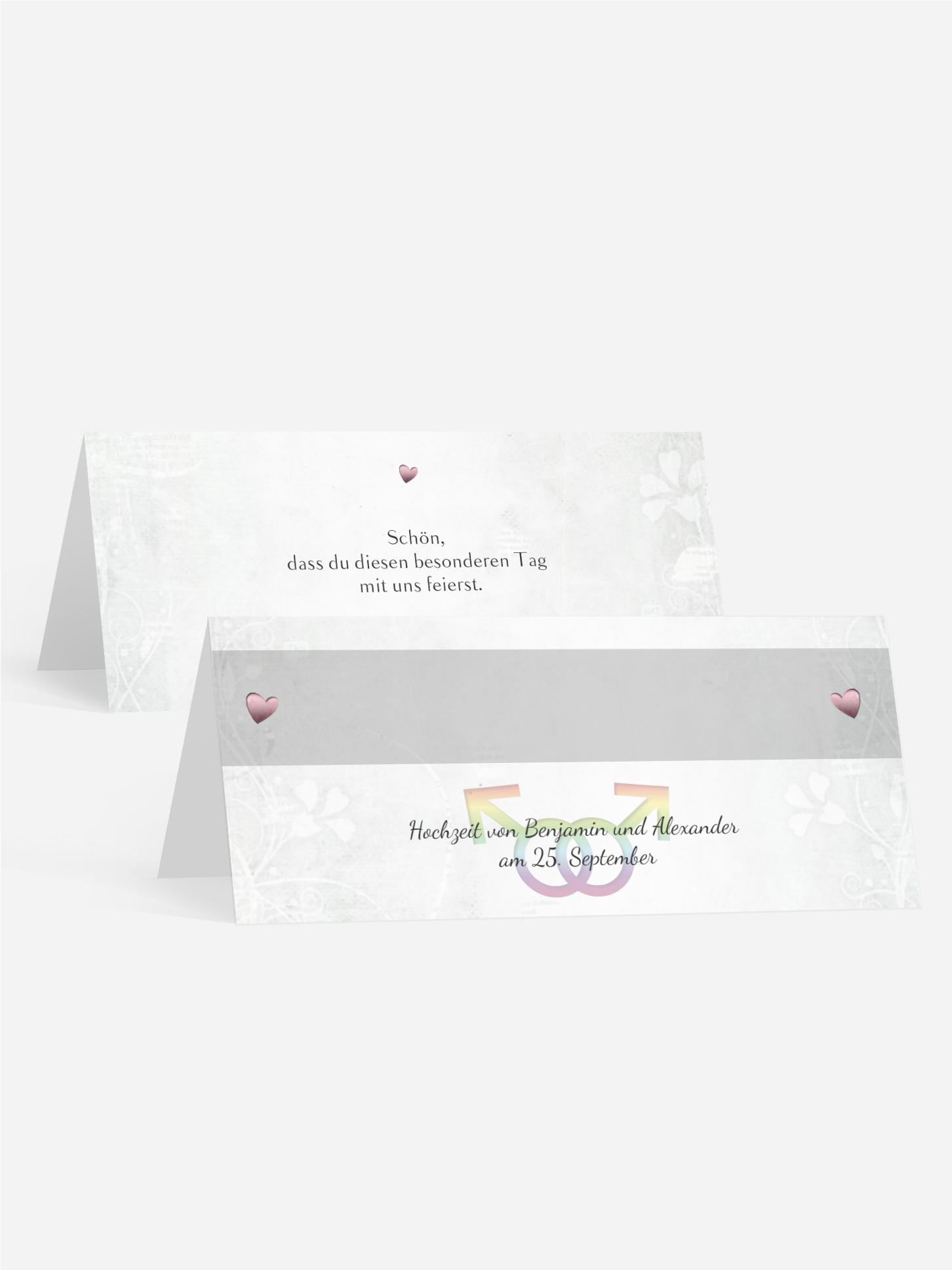 Tischkarte Im Zeichen der Liebe - Männer