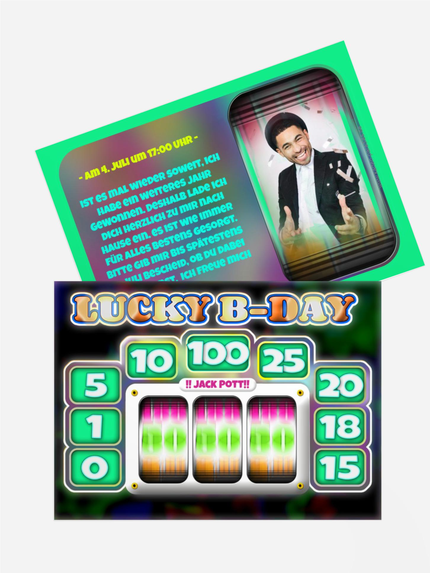 Geburtstagseinladung Lucky