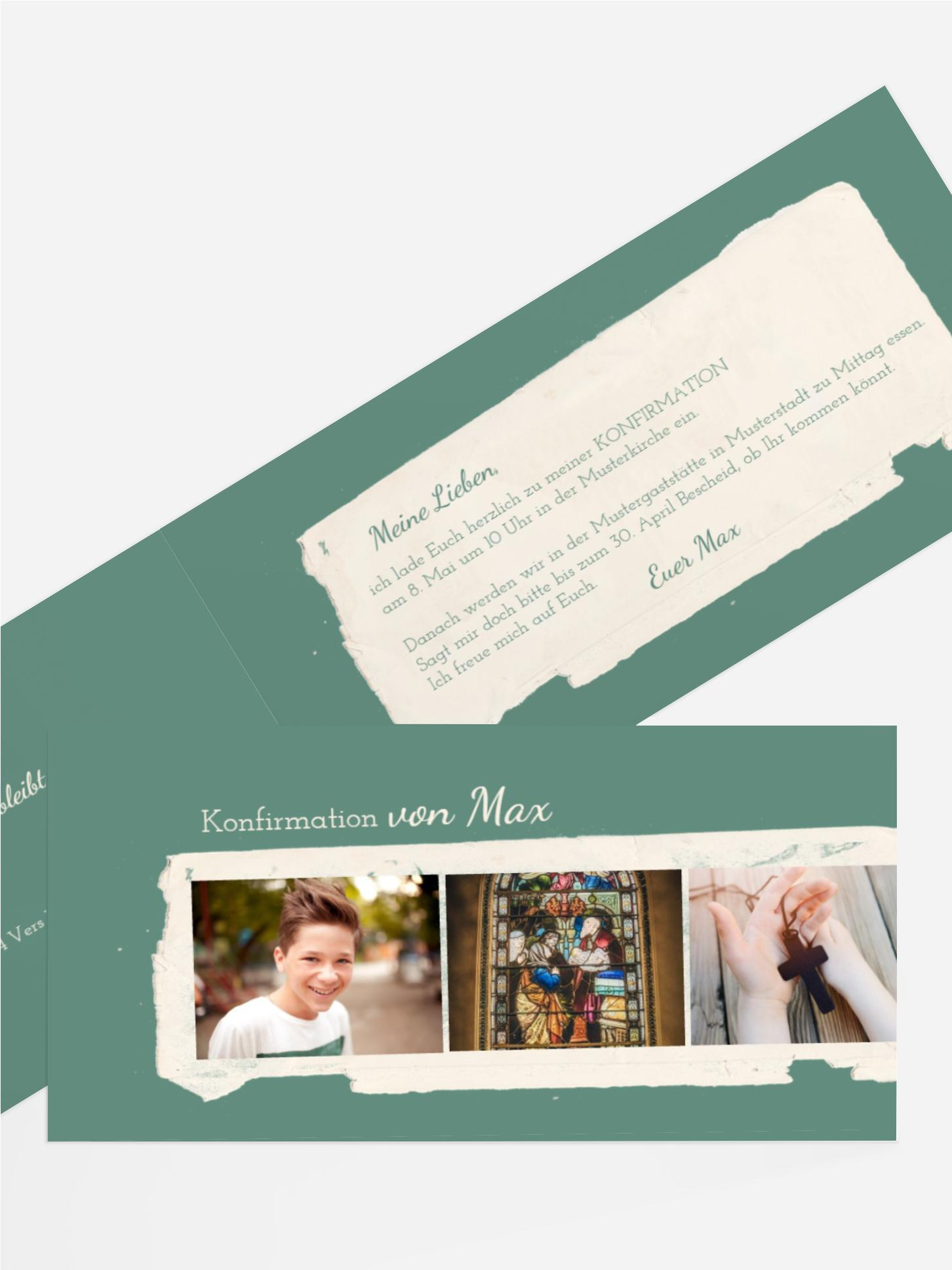 Einladungskarte Konfirmation Fotostrecke Einladungskarte Konfirmation Fotostrecke