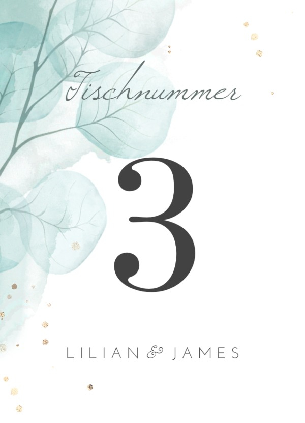 Tischnummer Hochzeit Wolkenbaum