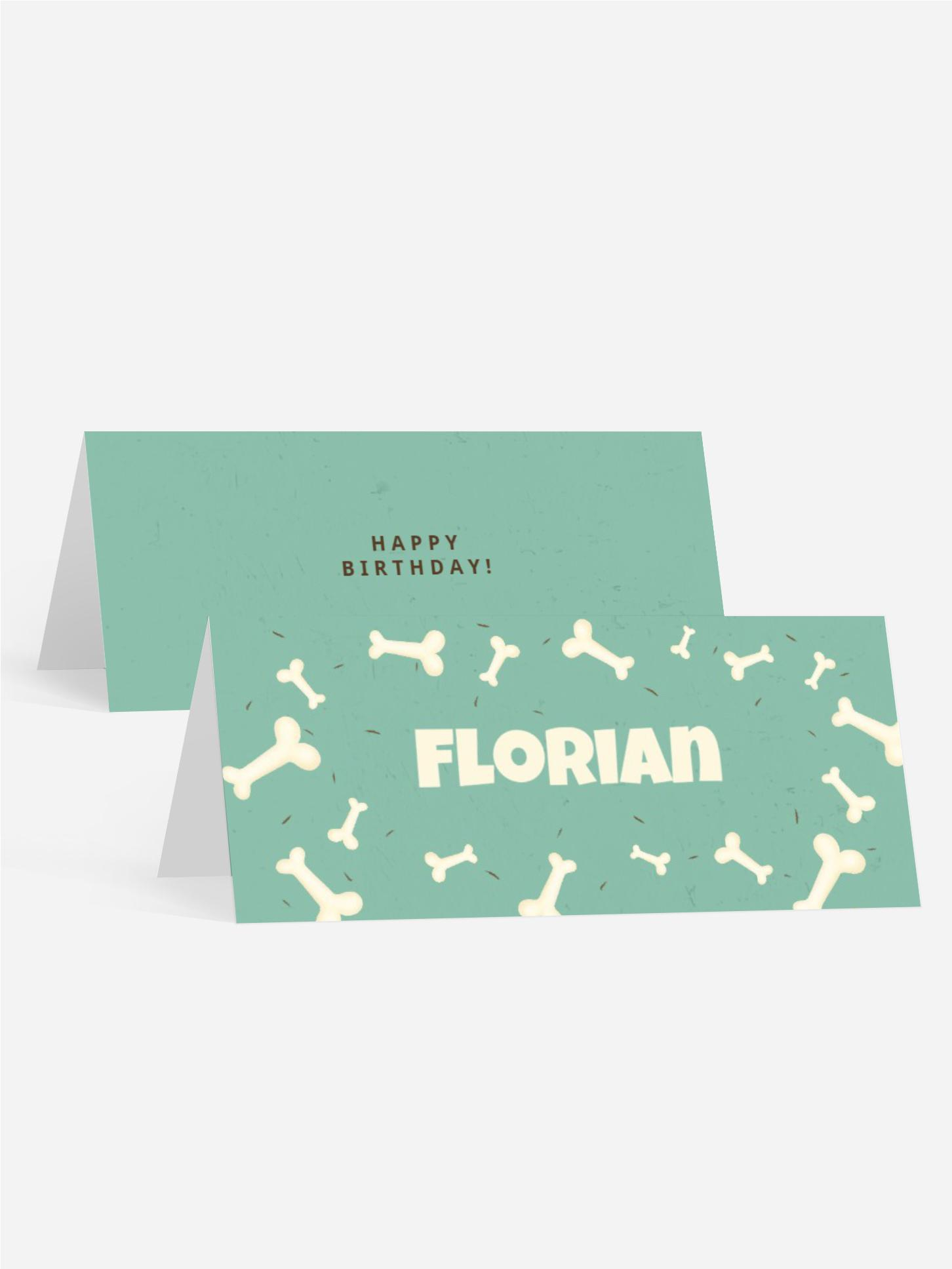 Tischkarte Kindergeburtstag Hundefest