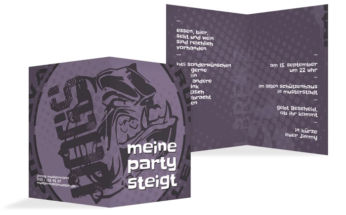 Einladungskarte Dog Einladungskarte Dog