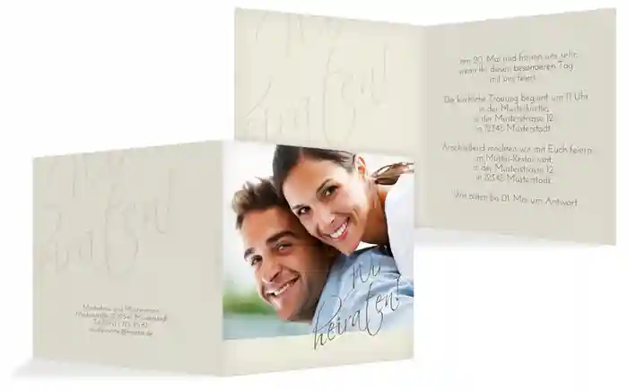 Hochzeitseinladungen Liebesbotschaft