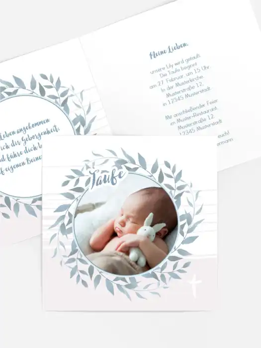 Einladung zur Taufe Kranz Einladung zur Taufe Kranz