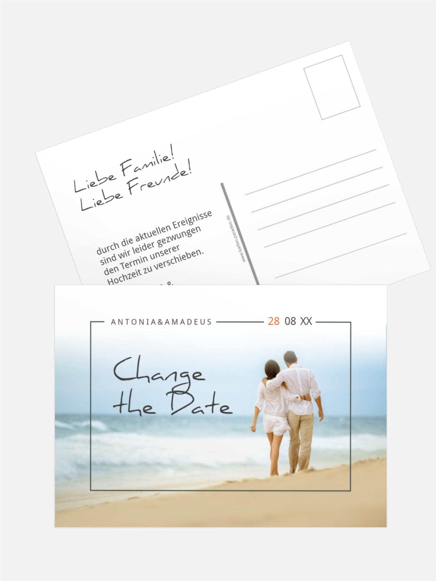 Change The Date Karte Zusammen