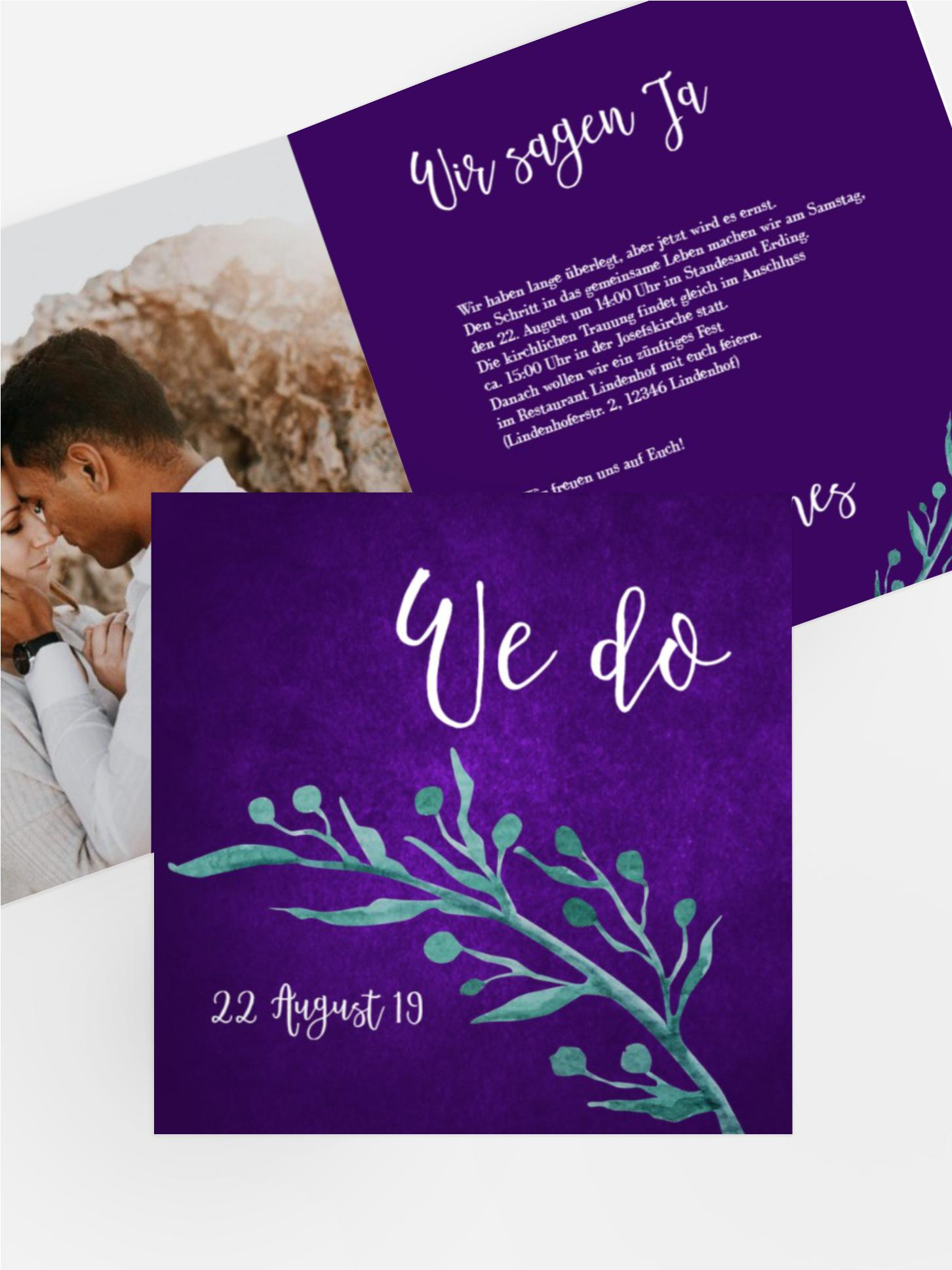 Hochzeitseinladung Sommernachtstraum