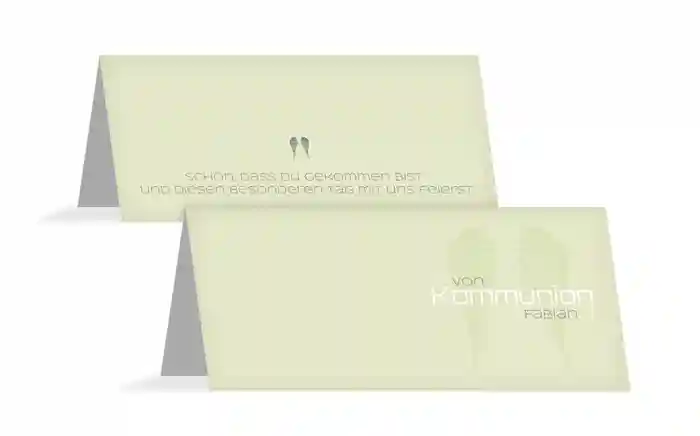 Tischkarte Kommunion Schutzengel